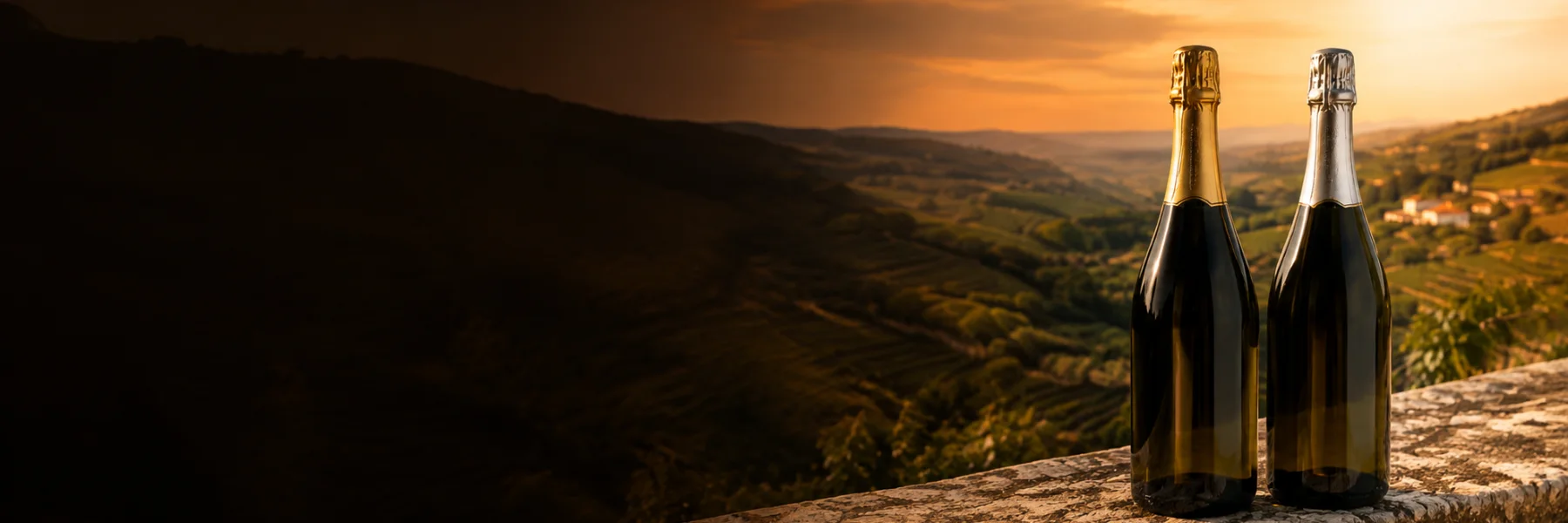 Vineyard at golden hour