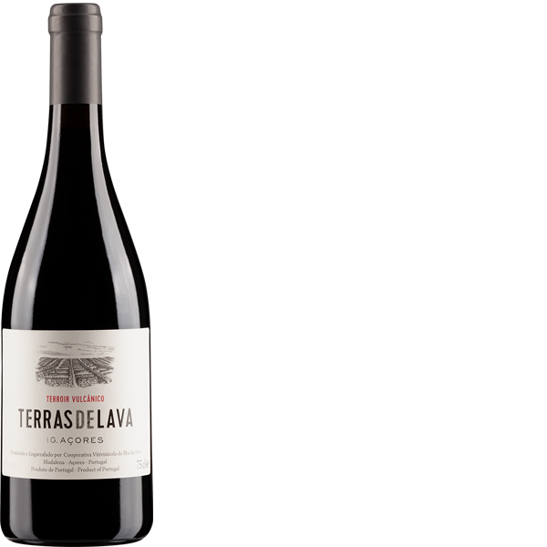 terras de lava red wine from the pico island, with a volcanic terroir